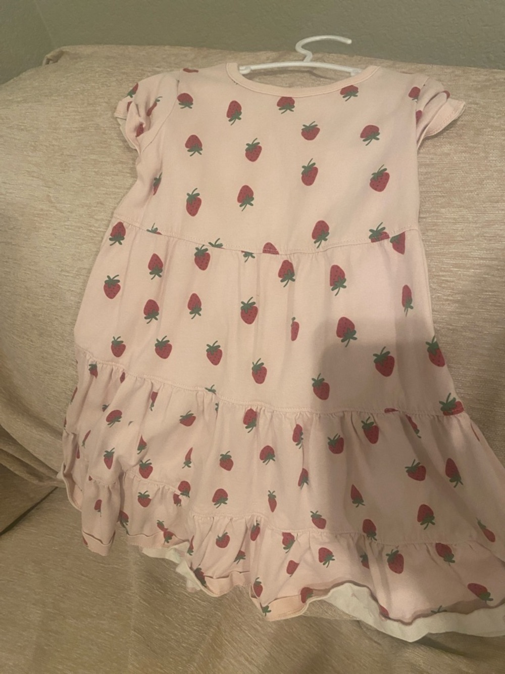 Hanna Andersson Light Pink Strawberry Cotton Dress